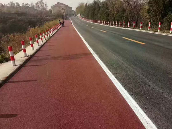 紅色陶瓷顆粒防滑路